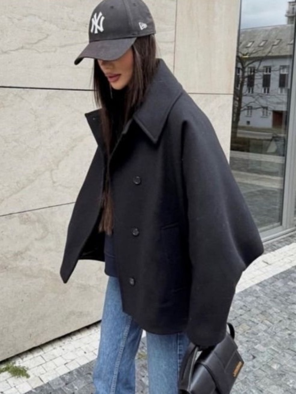 NWT CROPPED MANTECO WOOL COAT ZW COLLECTION - Picture 2 of 6